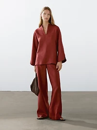 Pantalon fluide 100 % lin