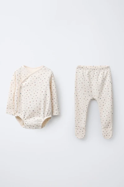 FLORAL BODYSUIT AND LEGGINGS SET