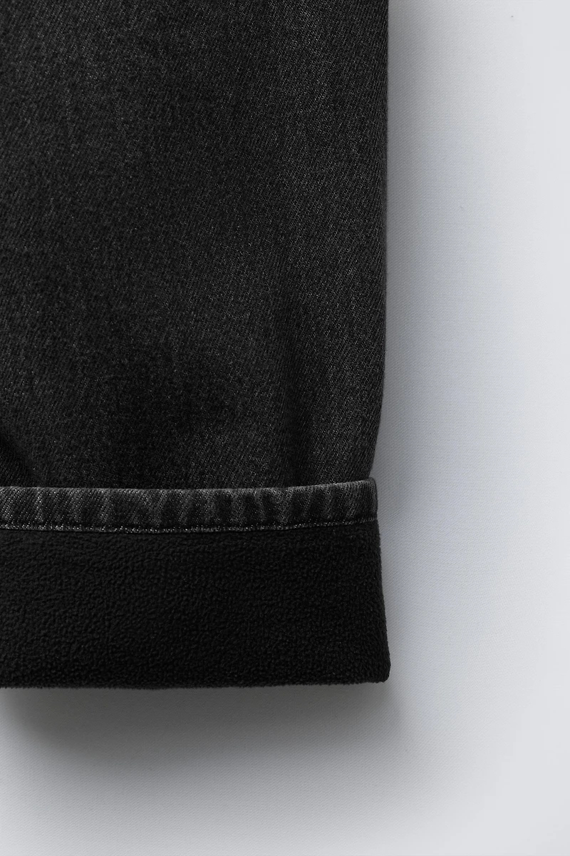 FLEECE-LINED BALLOON JEANS