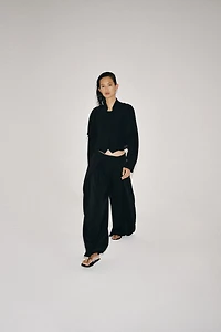ZW COLLECTION RUFFLED CROP SHIRT
