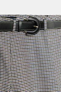 PLAID MIDI SKIRT WITH BELT