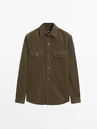 Corduroy overshirt with pockets