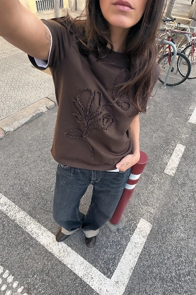 RAISED BOW T-SHIRT