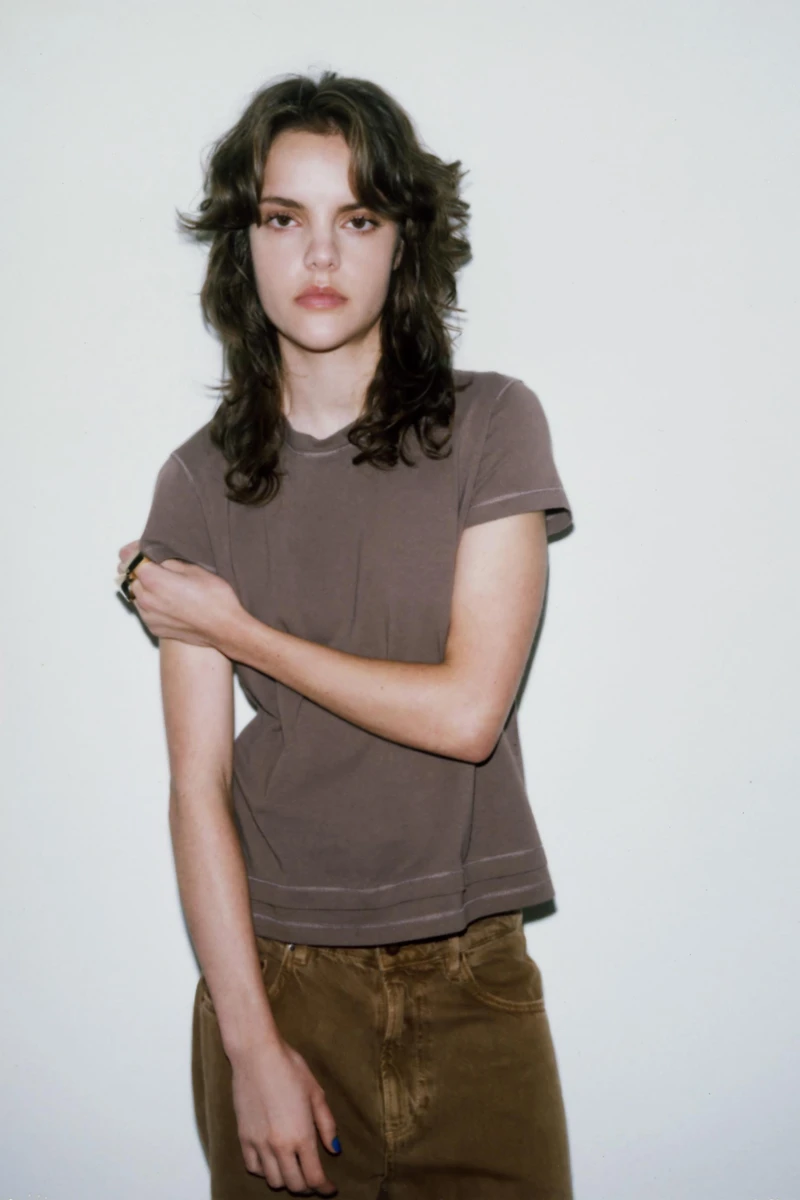 DOUBLE EFFECT SHORT SLEEVE T-SHIRT