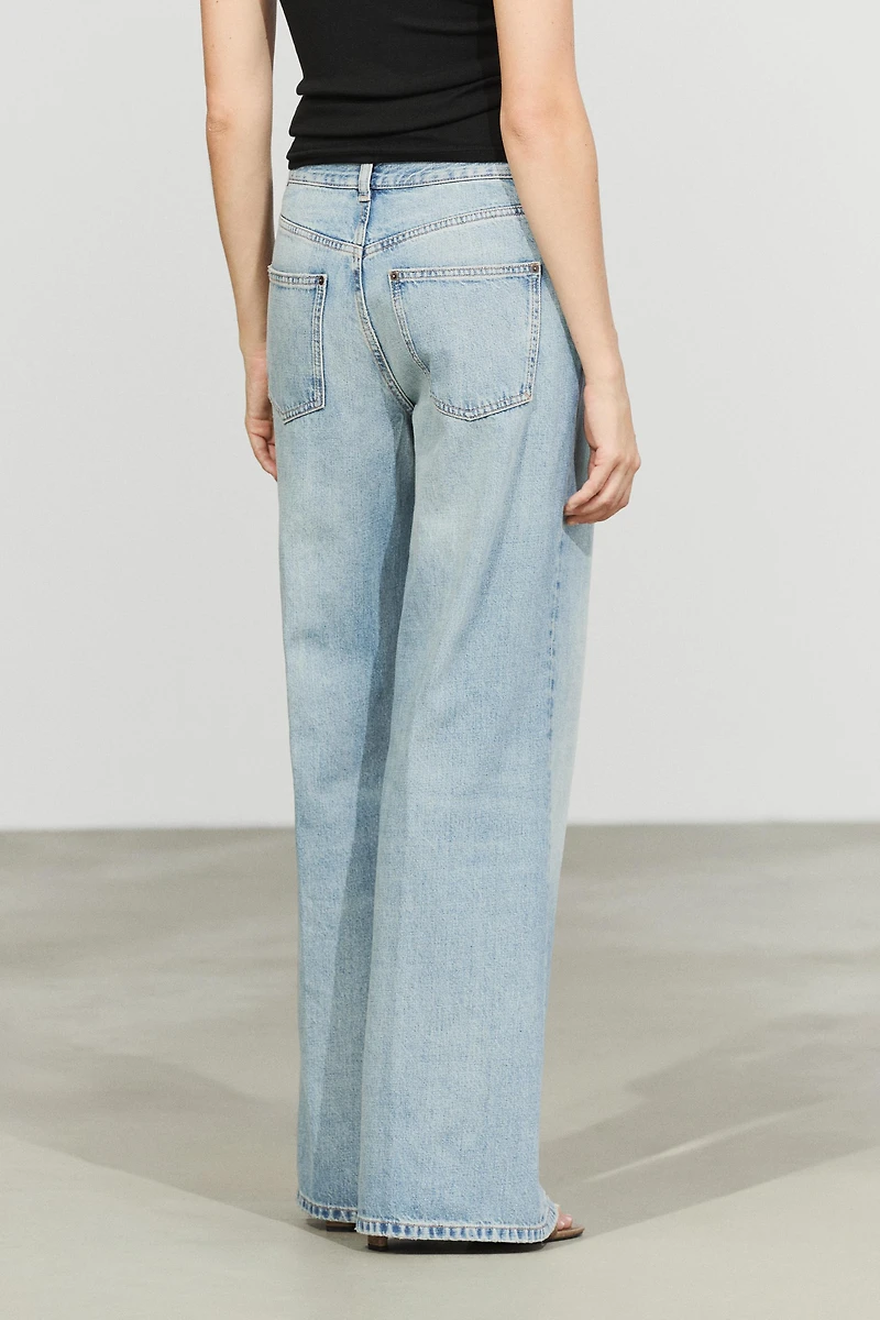 High-waist palazzo jeans