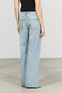 High-waist palazzo jeans