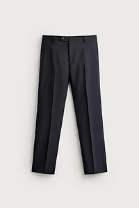100% WOOL REGULAR-FIT SUIT PANTS