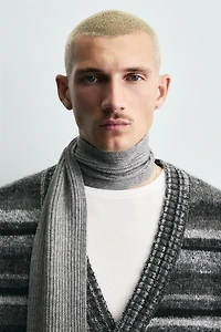 STRIPED JACQUARD CARDIGAN