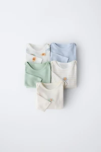 FIVE-PACK OF ELEPHANT BODYSUITS