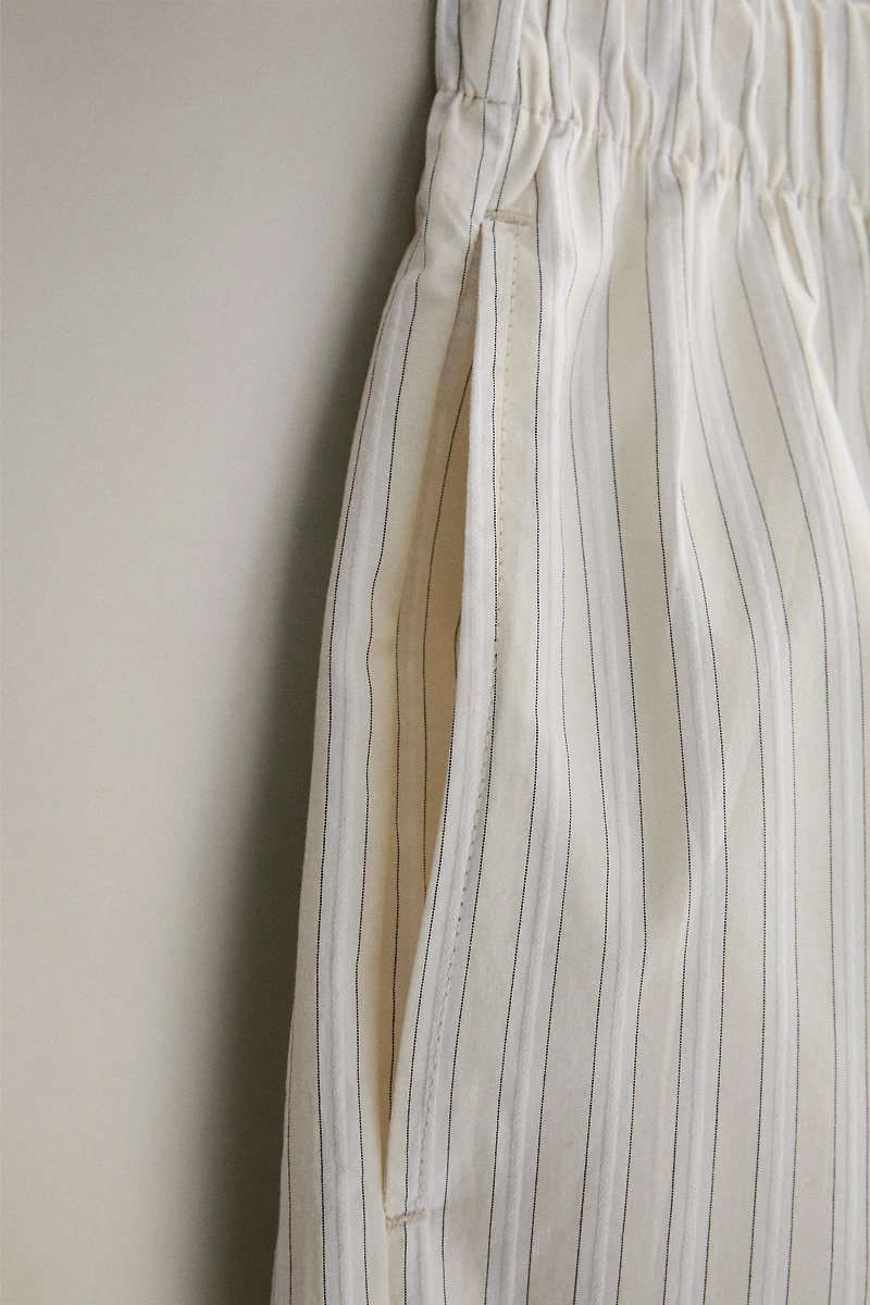 SHORT COTON RAYURES