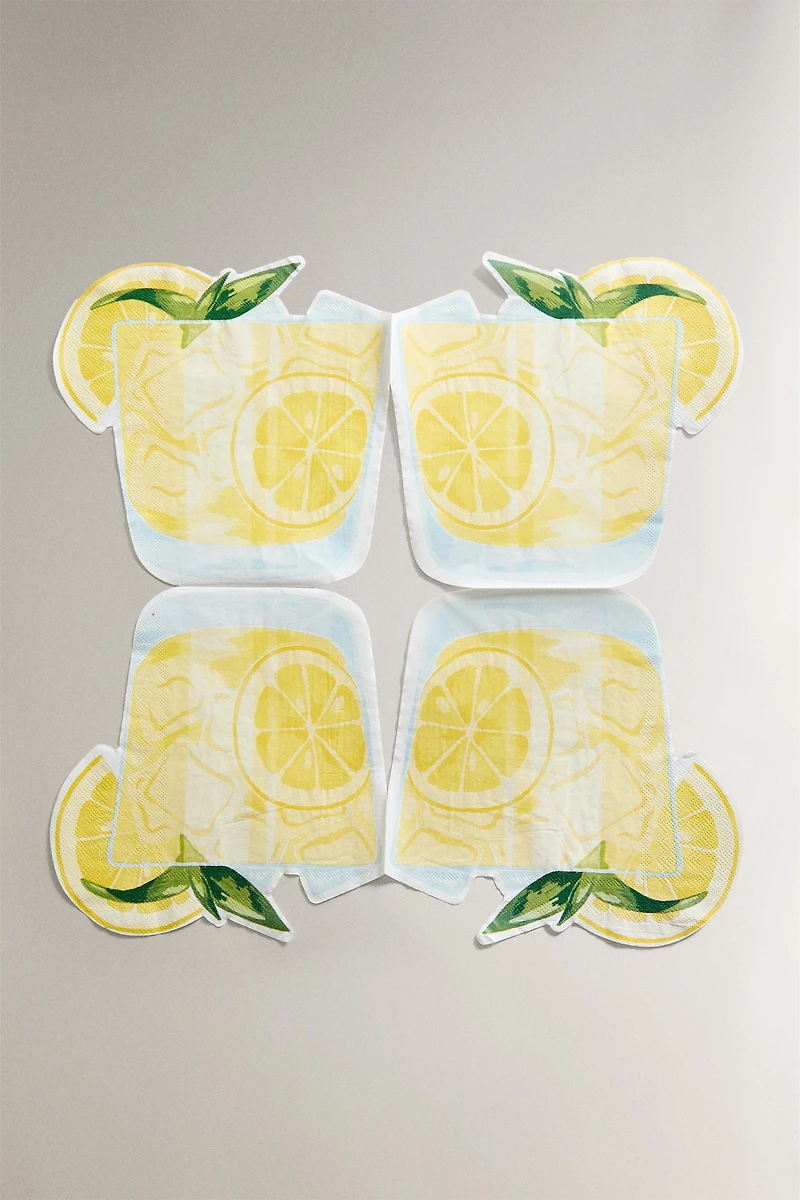 SET OF LEMONADE PAPER NAPKINS (SET OF 20)