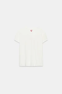 TEXTURED TEXT T-SHIRT