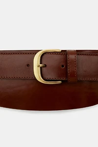 100% LEATHER WAIST BELT WITH BUCKLE