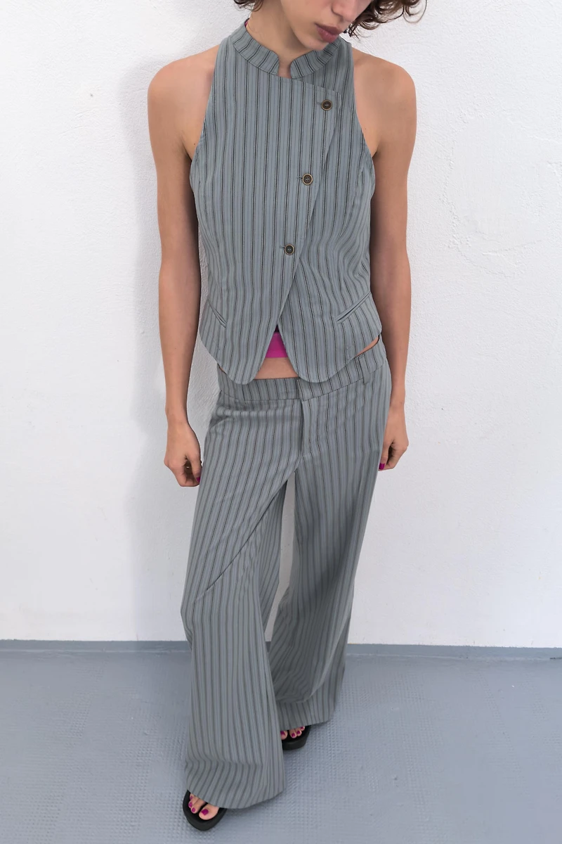 PINSTRIPE FLARE PANTS
