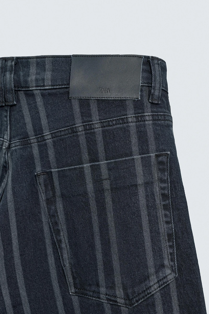 STRIPED RELAXED FIT JEANS