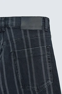 STRIPED RELAXED FIT JEANS