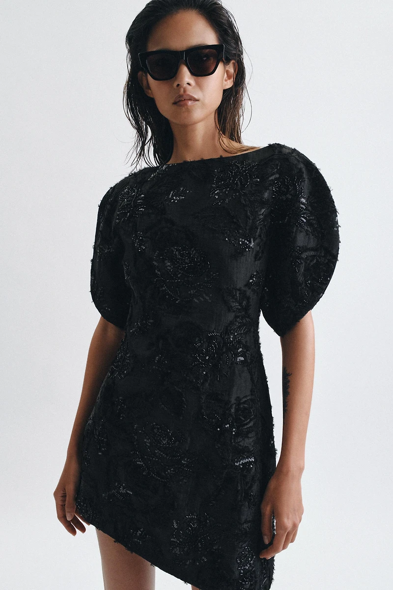 ZW COLLECTION EMBROIDERED MINI DRESS