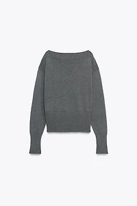 PULL EN MAILLE COL BATEAU