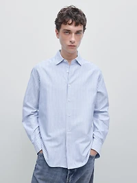 Regular-fit striped oxford shirt