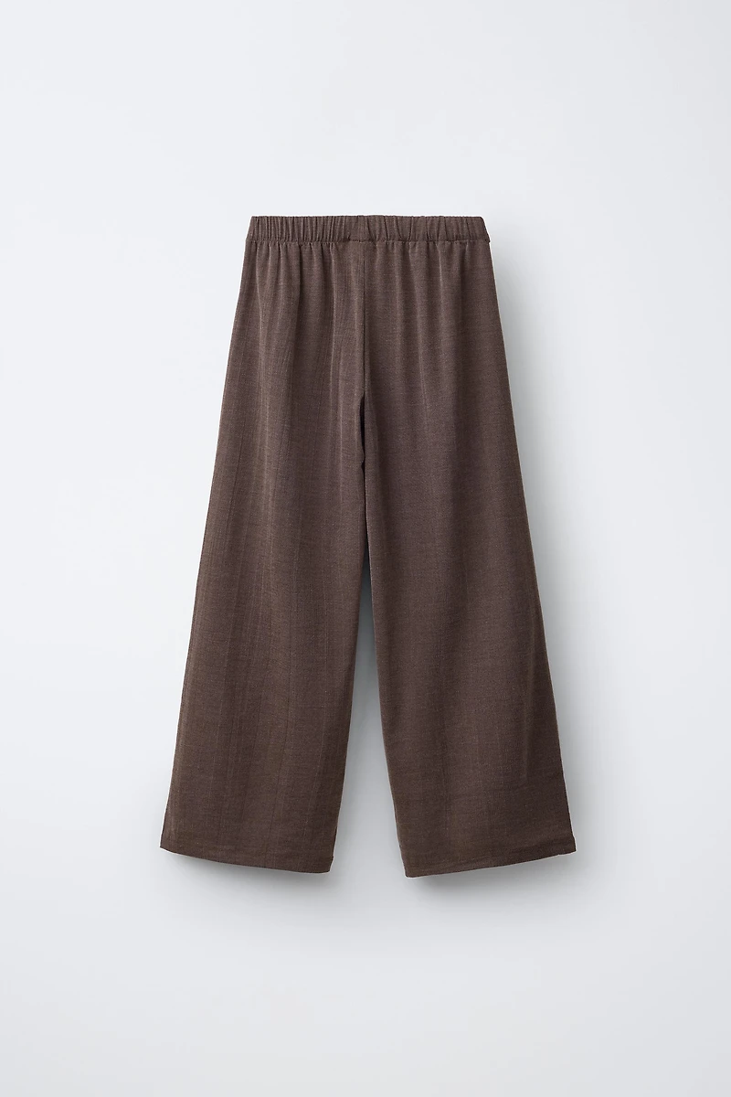 WIDE LEG WRAP PANTS WITH BUTTONS