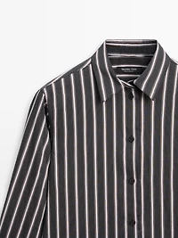 Striped loose-fitting shirt