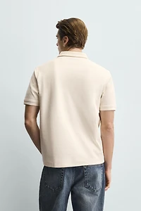 REGULAR FIT TEXTURED POLO