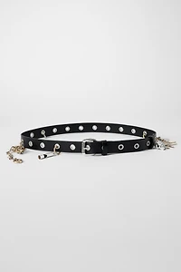 STUDS AND CHARMS LEATHER BELT KATE MOSS X ZARA