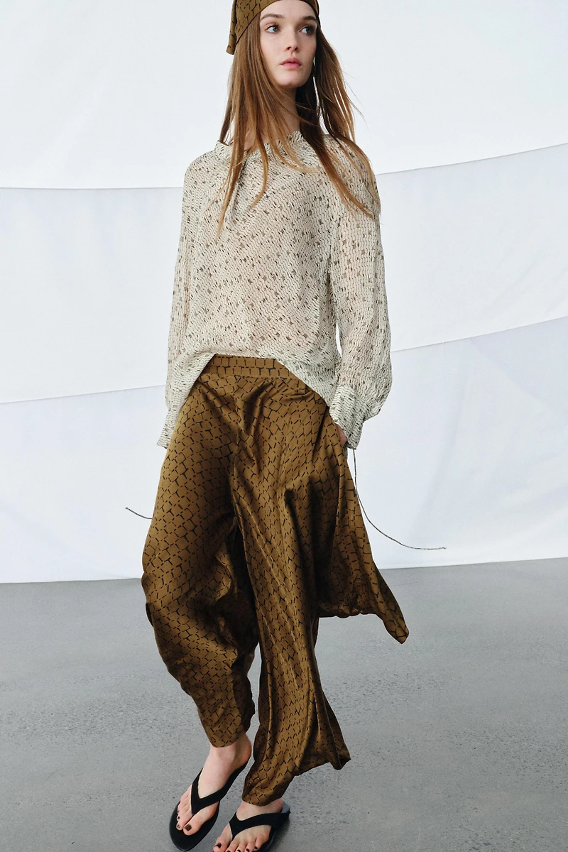 ZW COLLECTION PRINTED FLOWY SHIRT