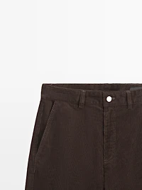 Barrel fit corduroy trousers