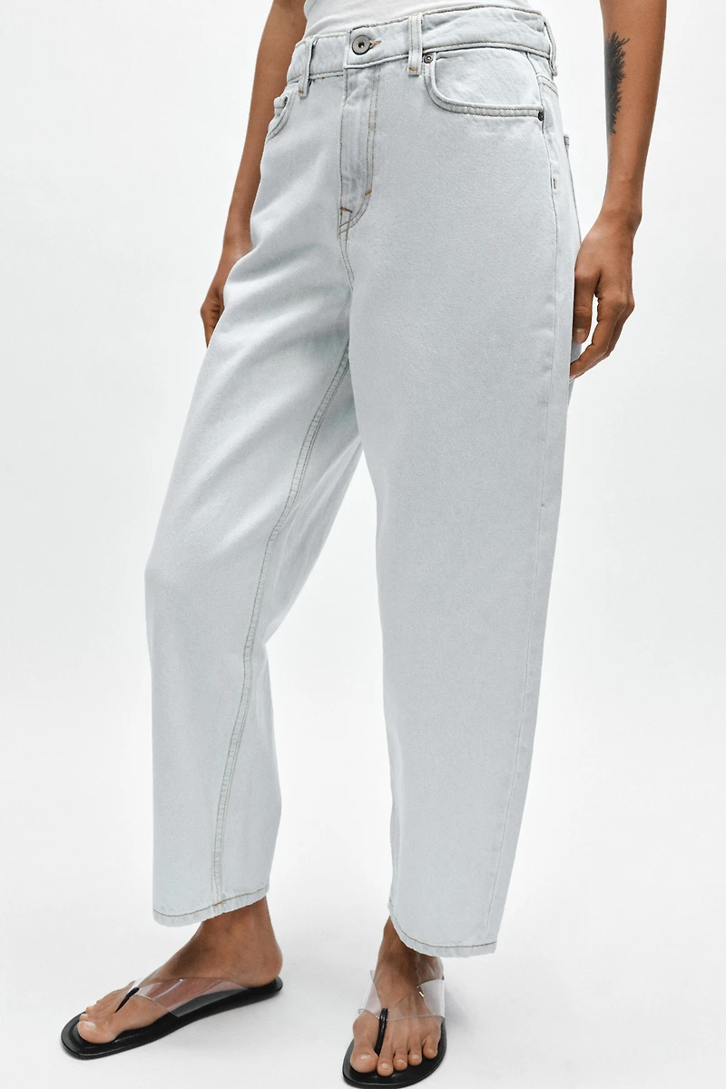 ZW COLLECTION TAPERED MID-RISE JEANS