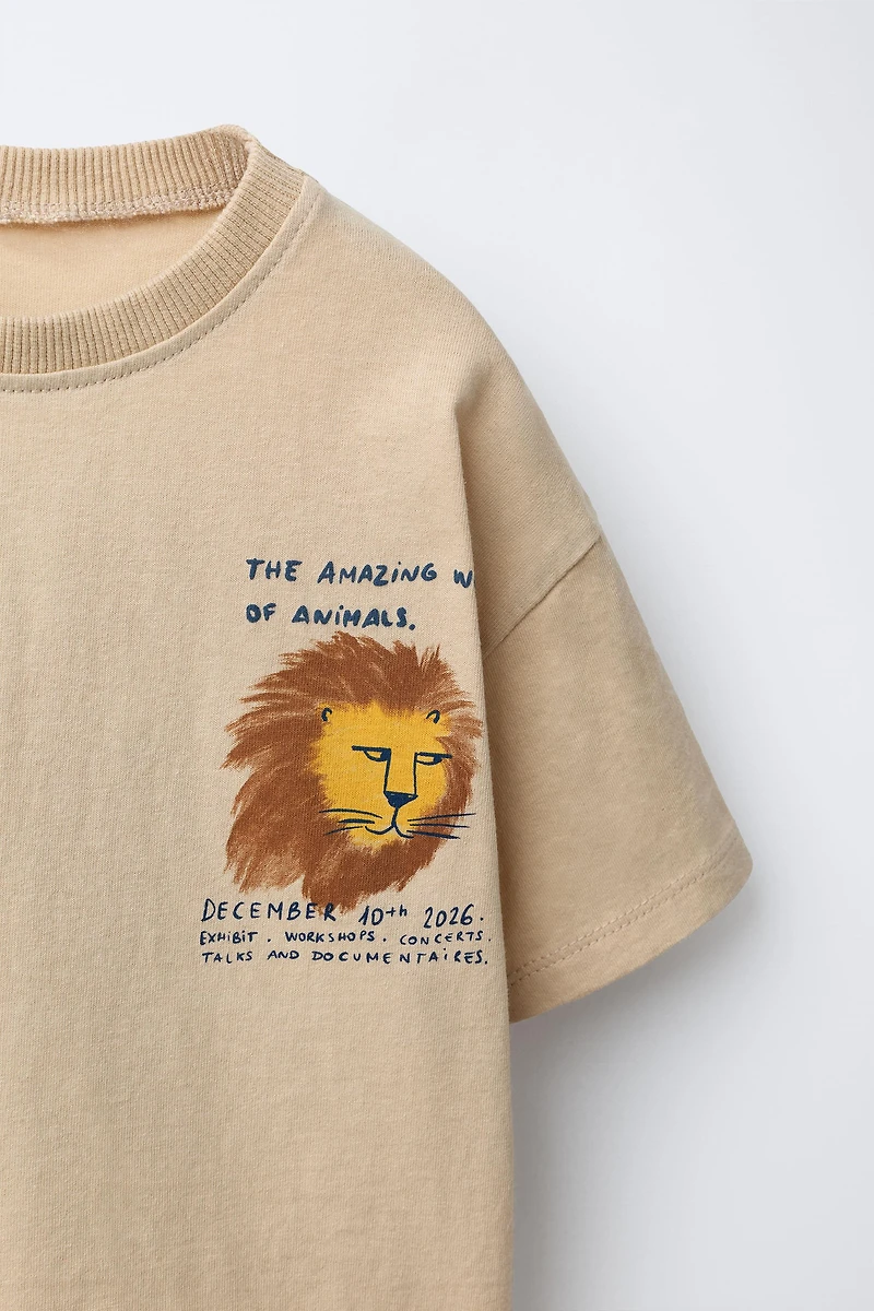 T-SHIRT IMPRIMÉ LION