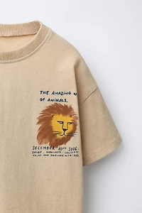 T-SHIRT IMPRIMÉ LION