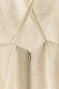 COMBINATION STRAPPY JACQUARD DRESS