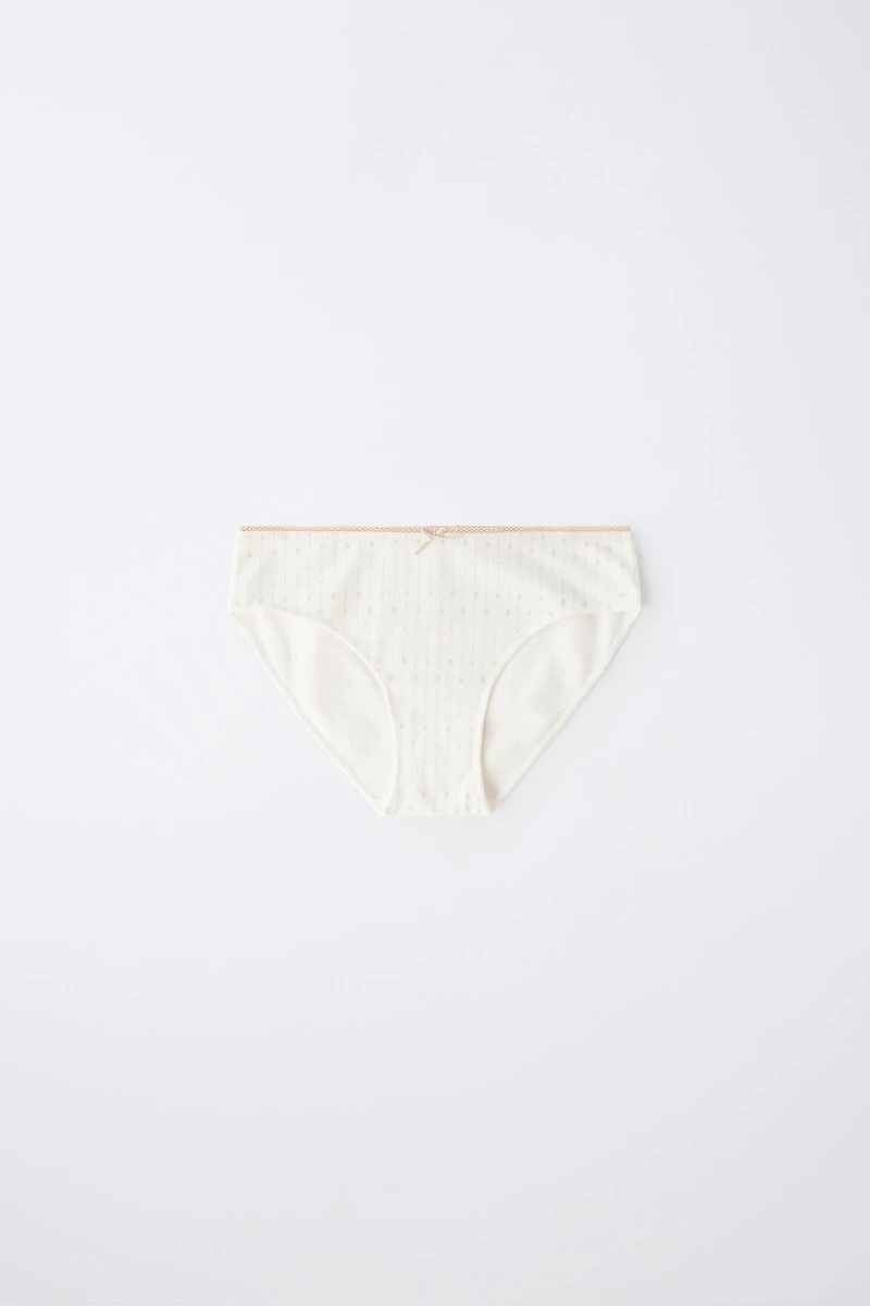 6-14 ANS / LOT DE SIX CULOTTES À IMPRIMÉS GÉOMÉTRIQUES