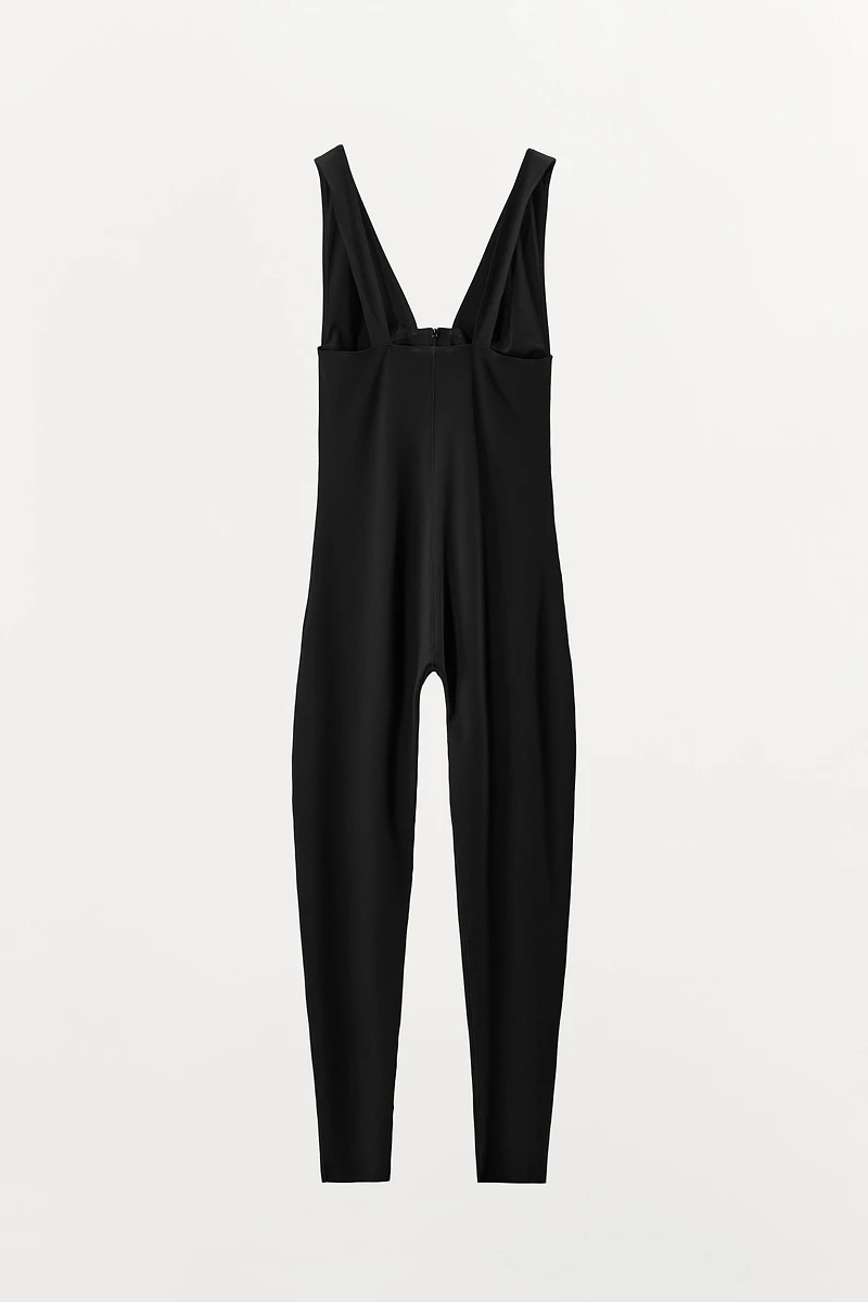 STRAPPY JUMPSUIT WITH POLYAMIDE ZIPPER