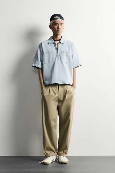 CHEMISE POLO À ZIP ET POCHES