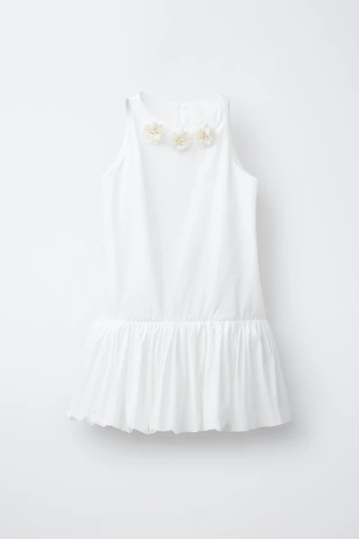 JEWEL FLOWER HALTER NECK DRESS