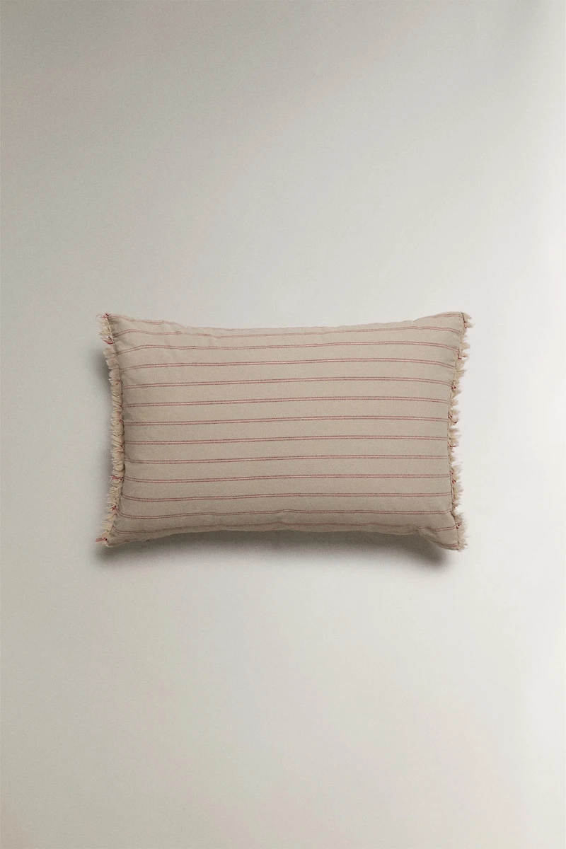 STRIPED THROW PILLOW COVER