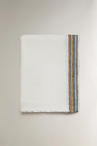 STRIPED LINEN BLANKET