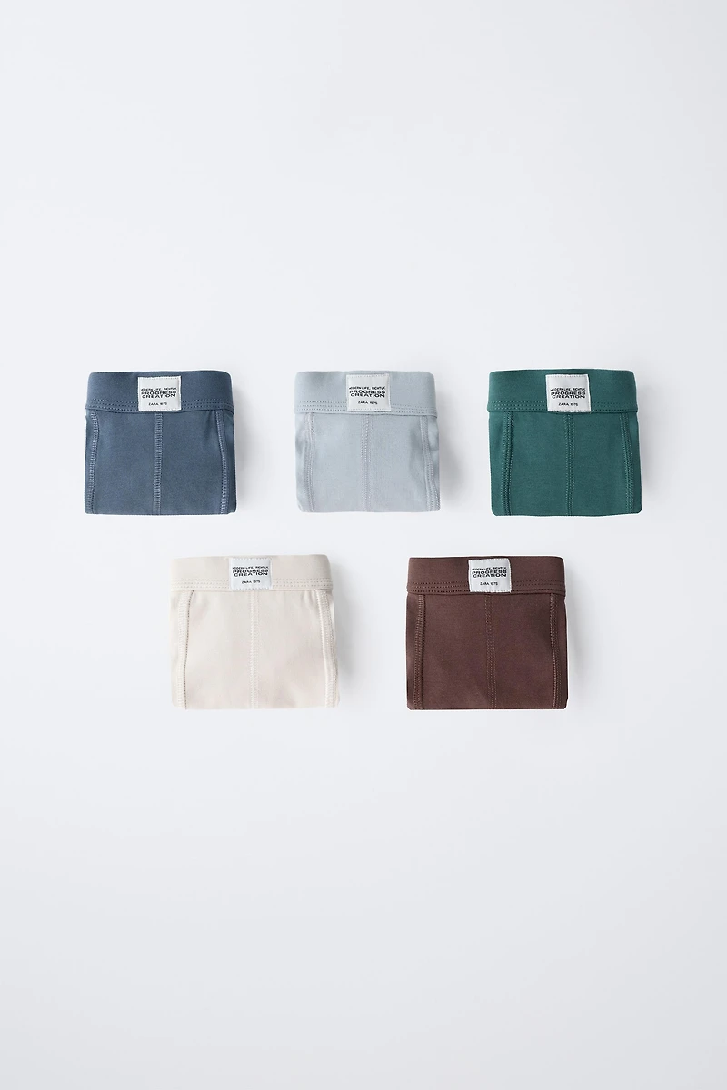 6 ANS/ LOT DE CINQ BOXERS ÉTIQUETTE