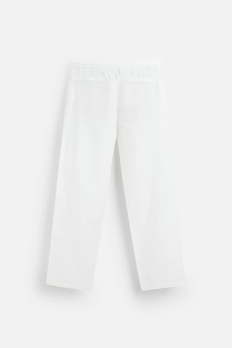 RELAXED FIT COTTON LINEN PANTS