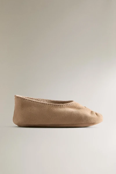 CHAUSSON BALLERINE CUIR FRONCES