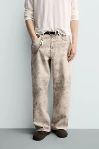 ABSTRACT PRINT BAGGY FIT PANTS