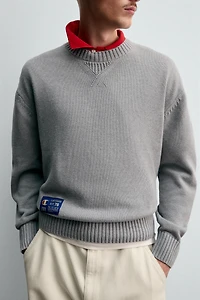 CHAMPION® X ZARA STRIPED PATCH SWEATER