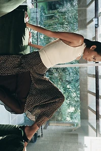 ZW COLLECTION ASYMMETRIC POLKA DOT SKIRT