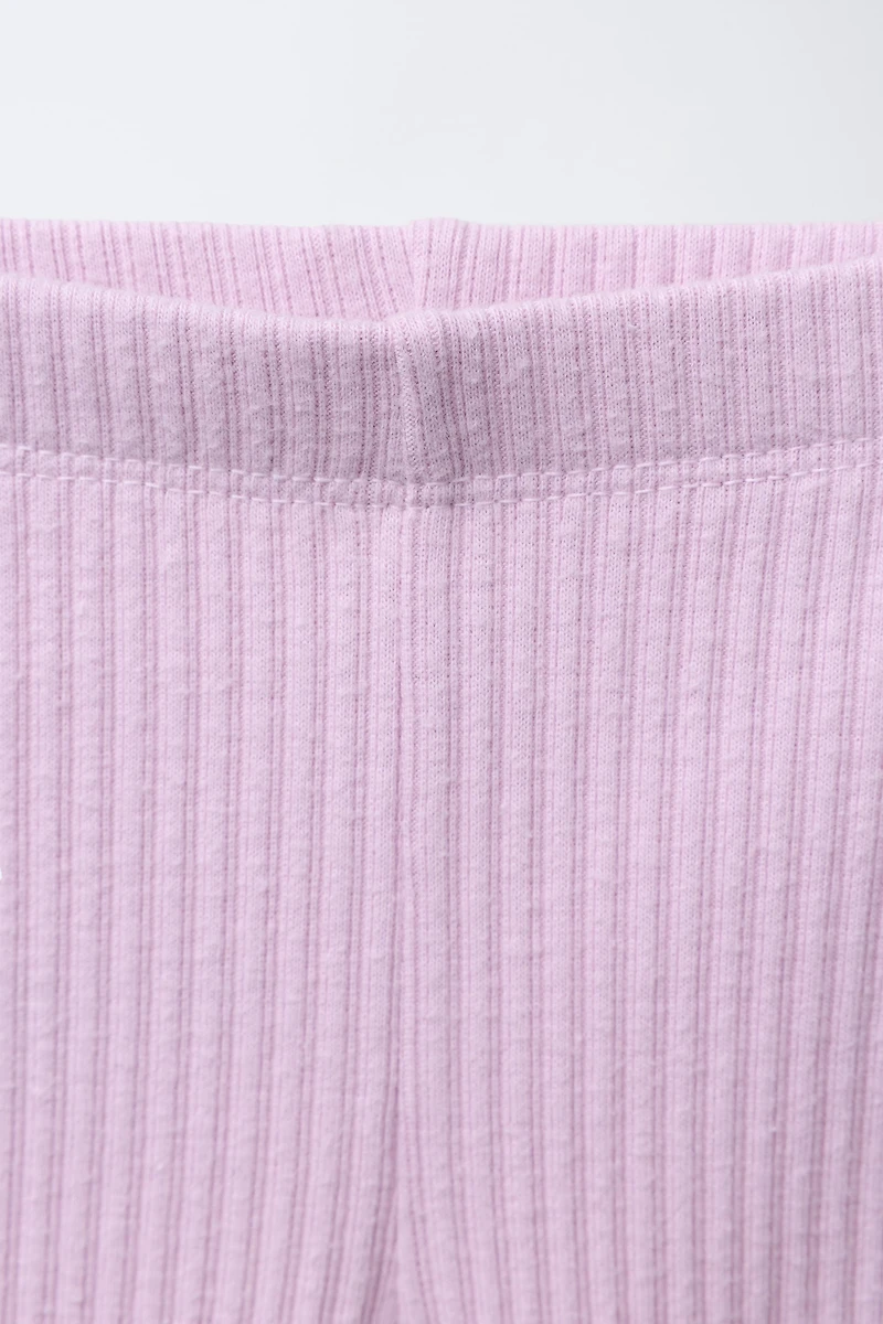ENSEMBLE DE JOGGING AVEC SWEAT À NŒUD ET LEGGING CÔTELÉ