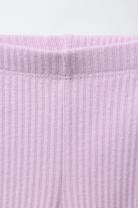 ENSEMBLE DE JOGGING AVEC SWEAT À NŒUD ET LEGGING CÔTELÉ