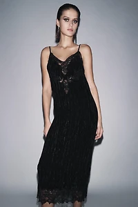 VELVET SLIP DRESS ZW COLLECTION