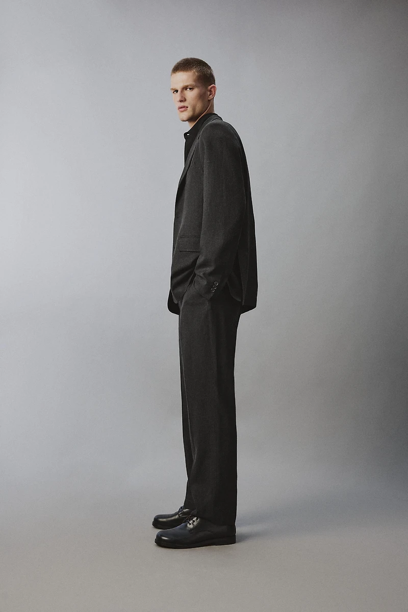 VESTE DE COSTUME EN VISCOSE ET CHANVRE