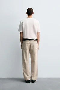 WASHED PRINT STRAIGHT FIT JEANS